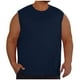 thumbnail image 2 of Ceisia Men's Plus Size Solid Color Mesh Crew Neck Tank Top, Breathable Sleeveless Fitness Shirt for Big & Tall Men Navy XXL Gifts, 2 of 7