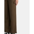 thumbnail image 4 of No Boundaries Soft Fleece Cargo Jogger Sweatpants, 29" Inseam, Women’s XXS-XXL, 4 of 5