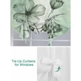 thumbnail image 3 of Green Floral Tie Up Curtains for Windows 45 Inch Length Balloon Curtains Kitchen Adjustable Balloon Window Shade Country Rustic Ombre Painting Art Watercolor Tie Up Bathroom Curtain Window 52"x45", 3 of 6