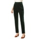 thumbnail image 2 of Pantalón De Terciopelo De Pierna Ancha Elástica Con Bolsillos Y Cintura Alta Para Mujer Verde oscuro XL, 2 of 6