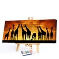 thumbnail image 1 of Cuadros Decorativos Jirafas al atardecer pintura al óleo por números Kits DIY cuadro de pared artesanía decoración del hogar Ehuebsd Nuevos Originales, 1 of 9