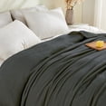 thumbnail image 4 of Cozy Flannel Blanket Printed King Size Bed Blanket for Home Decoration Ultra Soft Lightweight Microfiber Throws King 108 Dark Gray 50"x60", 4 of 8