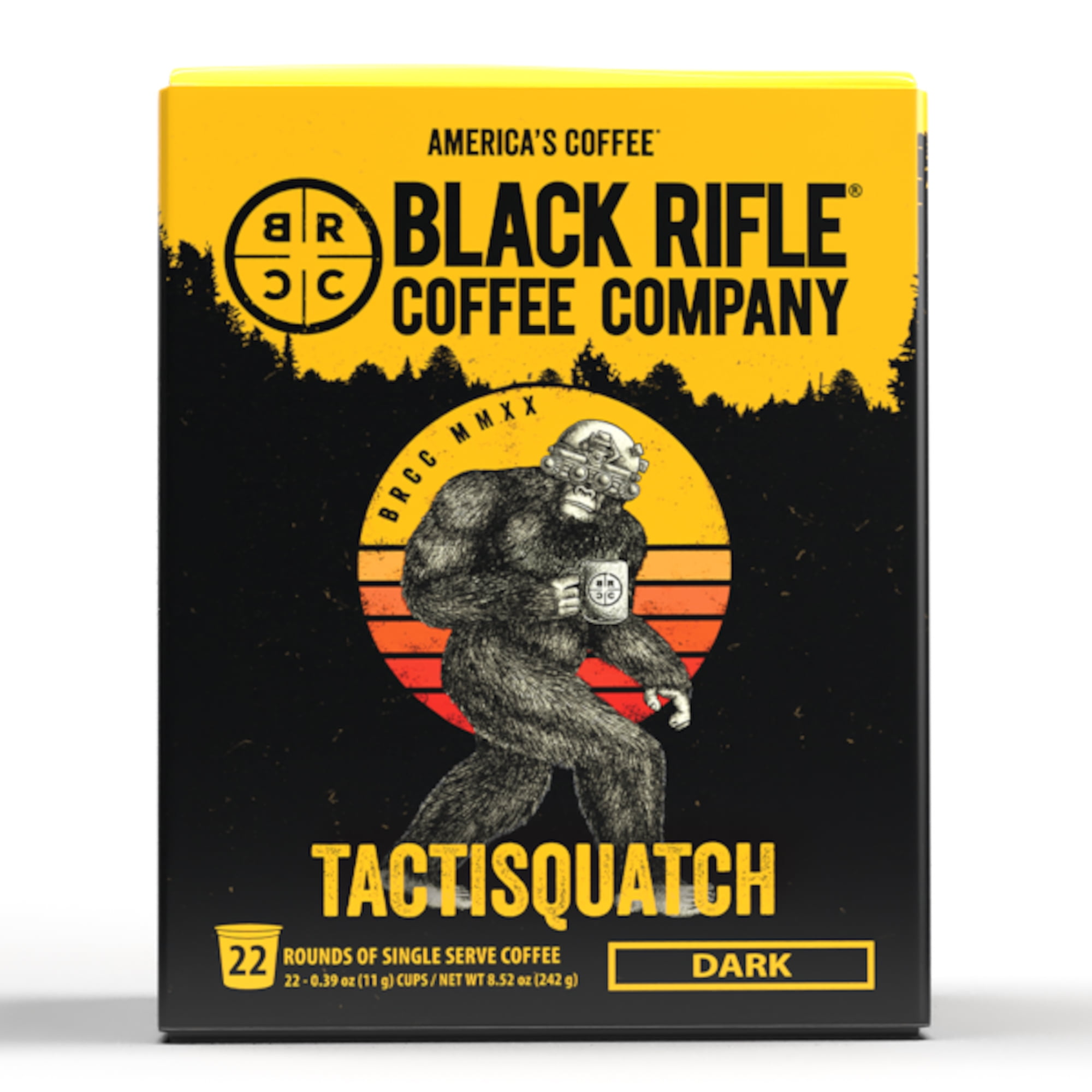 Black Rifle Coffee Tactisquatch KCup Pods, Dark Roast, 22 Ct