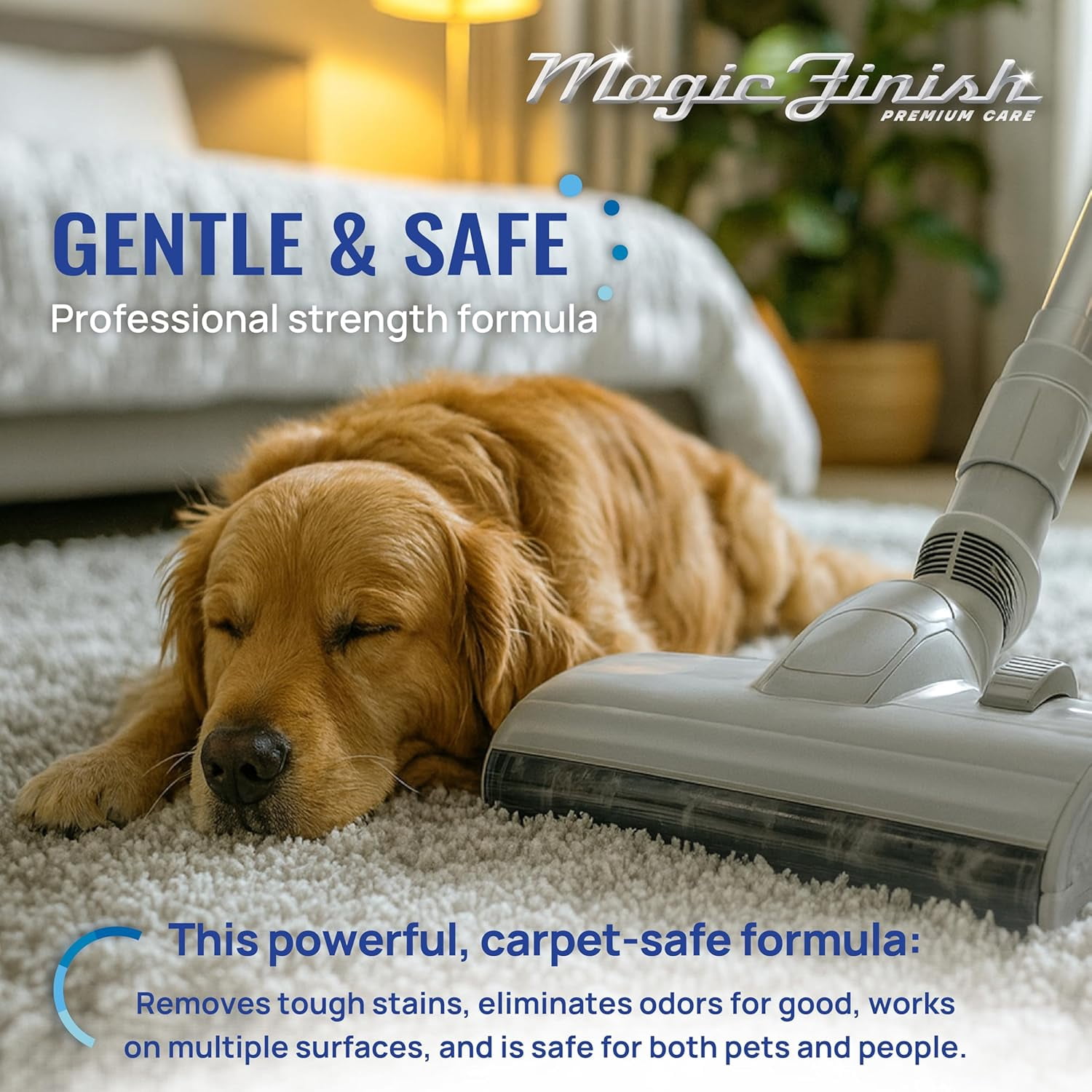 Pet Odor & Stain Remover (32 oz) – Enzyme Cleaner for Dog & Cat Urine, Vomit, and Messes – Kid & Pet-Friendly Rug & Multisurface Upholstery Deodorizer with Apple Blossom Scent