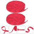 thumbnail image 2 of HONMEET Red Polyester Ice Hockey Shoe Laces 2 Pairs Tip Tied Securely, 2 of 8