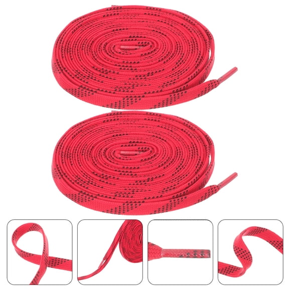 DINHEAROM Polyester Shoes Laces For Hockey Skates Lightweight Compact 2 Pairs