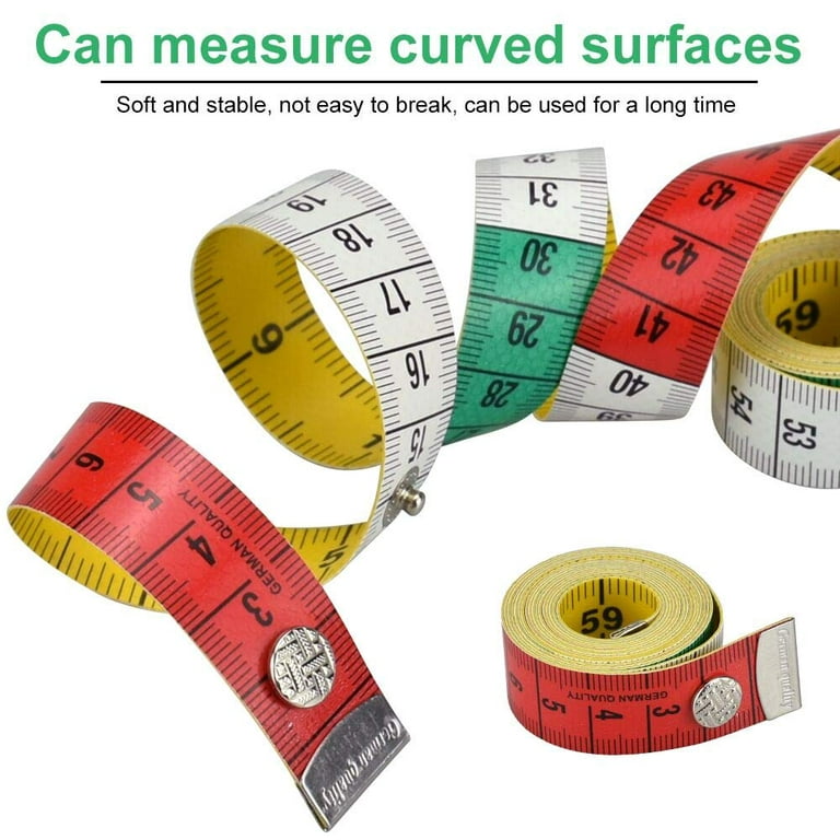 Tape Measure Dual Sided Accurate Scale Flexible Cloth with Snap Button  Closure for