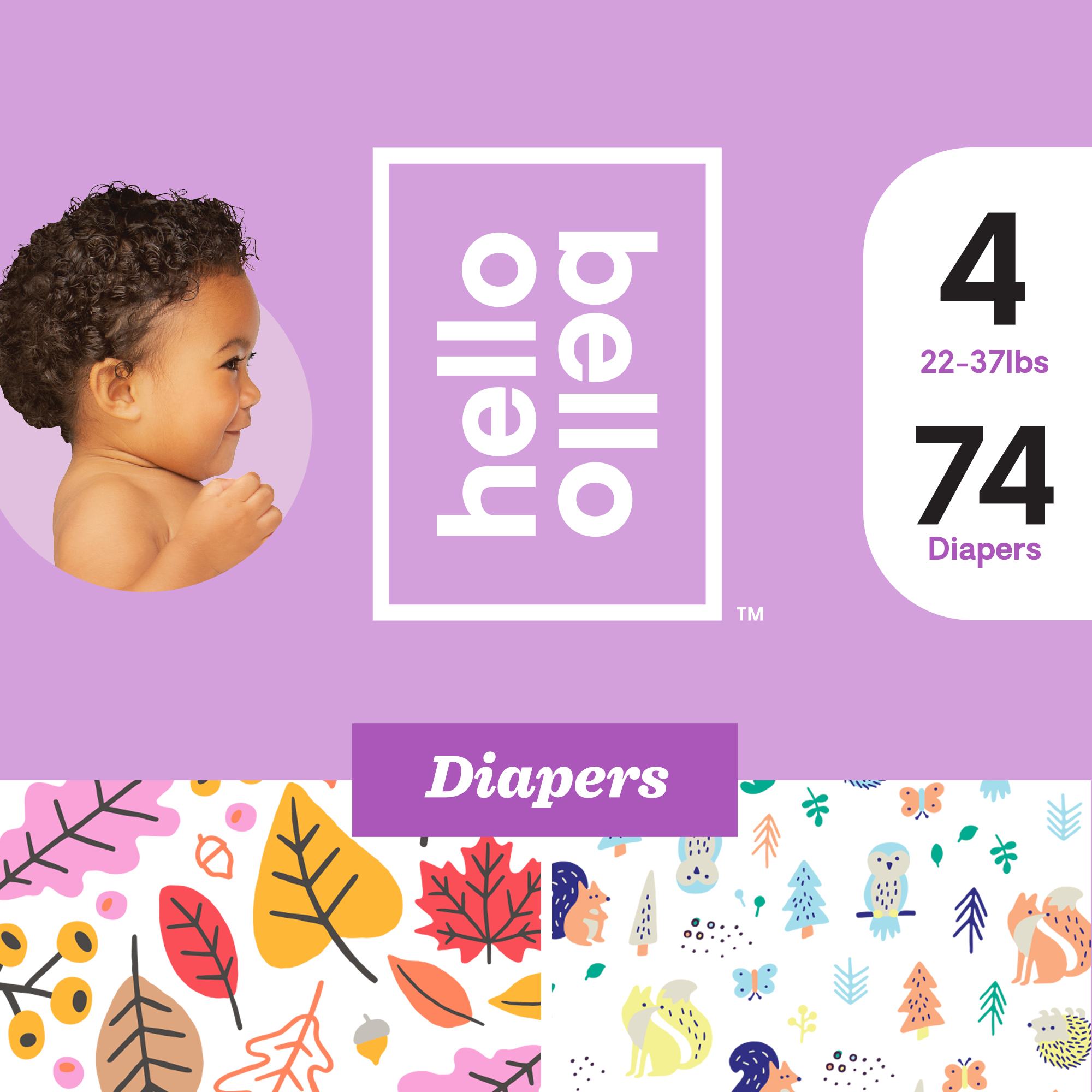 Hello Bello Club Box Diapers Fallin' For You & Fuzzy Forest Friends