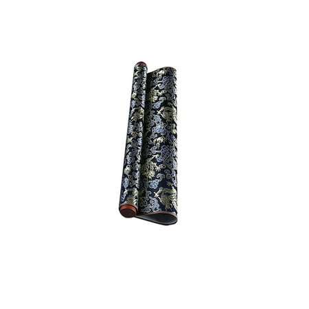 

Imitation Rice Paper Many Times Water Writing Cloth Scroll Brush Calligraphy Water Writing Cloth for Man Woman (38x88cm Blue Dragon Printing Blank)