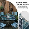 thumbnail image 2 of Nautical Sea Turtle Round Tablecloth for 36-44 Inch Tables, Fitted Table Cover with Elastic Edge, Coastal Vintage Ocean Shells Waterproof Outdoor Table Cloth Protector for Patio Garden Dinner Picnic, 2 of 9