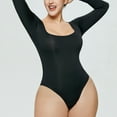 thumbnail image 6 of Eternatastic Women's Crew Neck Long Sleeve Bodysuit T Shirts Basic Tops Body Suit, 6 of 7