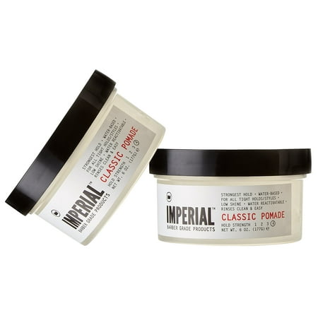 2 PACK Imperial Barber Grade Products Classic Pomade 6 oz each
