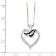 thumbnail image 4 of White Sterling Silver Charm Pendant Necklace With Diamond Round Black 24 mm 22 18 In 1, 4 of 5