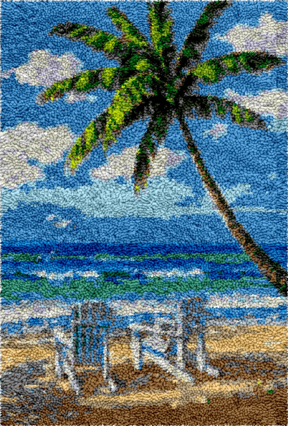Quiet Beach Rug Making Latch Hooking Kit