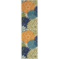 thumbnail image 1 of homeroots outdoor 384626 2’ x 12’ Multicolor Floral Indoor Outdoor Runner Rug, 1 of 1