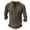 Brown, variant on Henley Shirts for Men Front Placket Button Down Retro Casual Long Sleeve Washed T Shirts for Men Renaissance Top