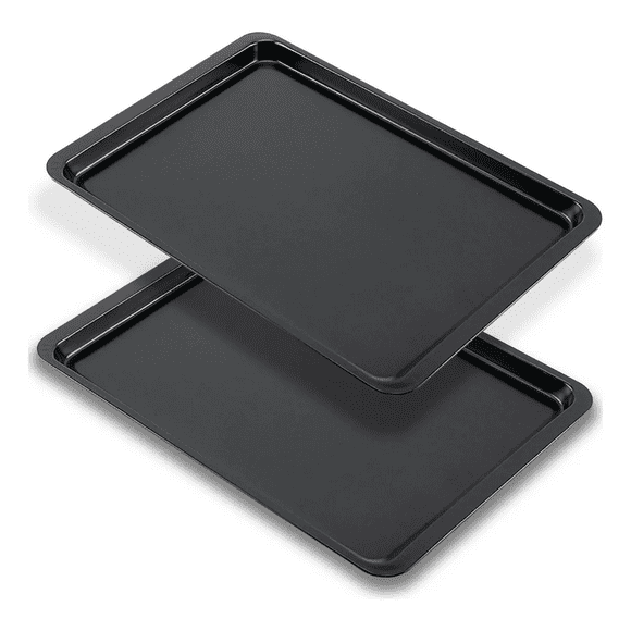2 Charolas Para Hornear, Bandeja Antiadherente Para Hornear Xtellar negro