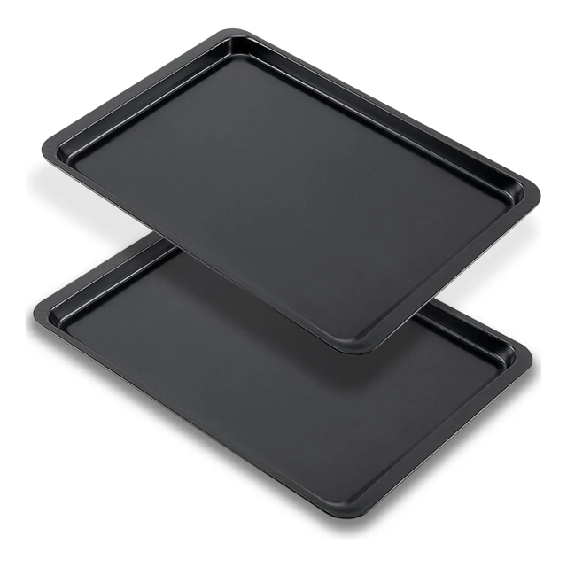 2 Charolas Para Hornear, Bandeja Antiadherente Para Hornear Xtellar negro