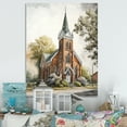 thumbnail image 2 of Designart Church In A Small Town II Canvas Wall Art, 2 of 5