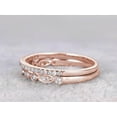 thumbnail image 5 of 0.5 Carat 2 pcs Diamond Moissanite Wedding Ring Set Stacking Art Deco Wedding Band Ring Set 925 Sterling Silver With 18k Rose Gold Plating, 5 of 5