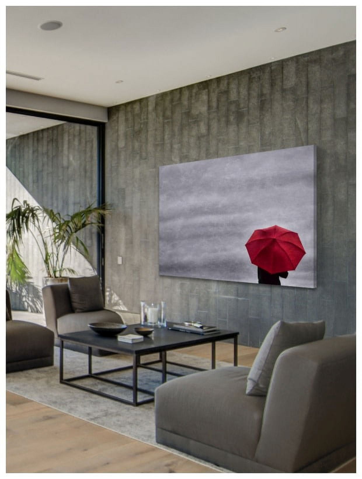 Marmont Hill "Little Red Umbrella 2" Painting Print on Canvas