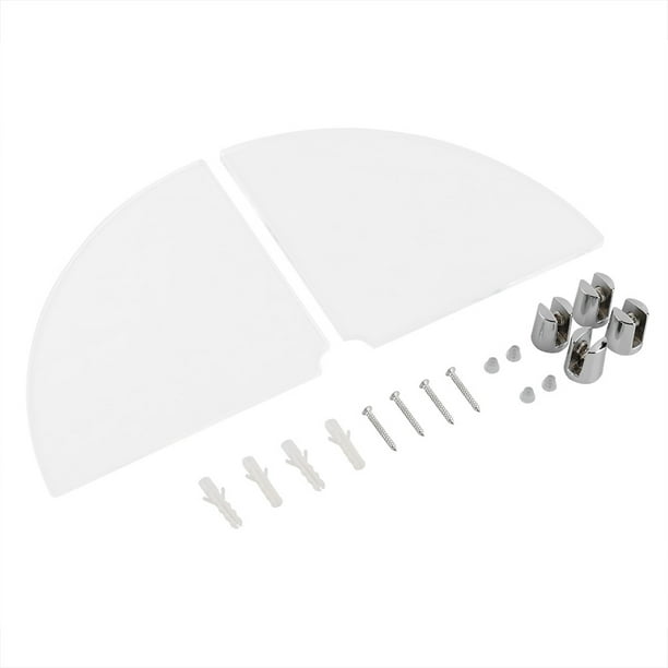 Estante de esquina radial, 2 piezas Estante de pared radial de acrílico Estantes flotantes de pared Diseño de última generación