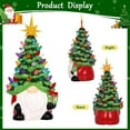 thumbnail image 2 of Lighted Christmas Gnome Tree, Ceramic Christmas Tree Gnome, Ceramic Christmass Trees That Light up, Faceless Old Man Trees with Multicolored Lights, Mini Xmas Holiday Decor, 2 of 7