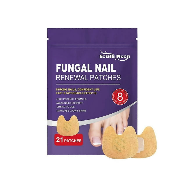 1-6pcs SOUTH MOON 21PCS Fungal Nail Renewal Patches 8-Hour Fungal Nail Patches for Damaged, Discolor