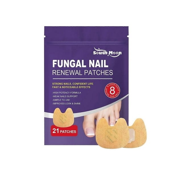 SOUTH MOON 21PCS Fungal Nail Renewal Patches 8-Hour Fungal Nail Patches for Damaged, Discolored Nail