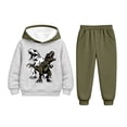 thumbnail image 4 of Boys Jogger Set Long Sleeve Dinosaur Print Hoodie and Sweatpants Sets Winter Outfits Boys' Clothes Size 5-14 Years, 4 of 5