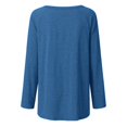 thumbnail image 3 of Long Sleeve Shirts for Women Dressy Casual Crew Neck Hem Flowy Tops Color Block Geometry Printed Oversized Loose Tunic Shirts Graphic Tees for Spring Fall #B06-Orange S, 3 of 4