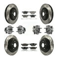 thumbnail image 1 of Transit Auto Front Rear Hub Bearings Assembly Coated Disc Brake Rotors and Ceramic Pads Kit (10Pc) for Car Ford Edge Lincoln Nautilus MKX FWD - Left Right Side (Driver Passenger) KBB-127725, 1 of 11