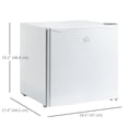 thumbnail image 2 of 1.1 Cu. Ft. Mini Freezer, Compact Upright Freezer with Reversible Door, Removable Shelf, Adjustable Temperature, White, 2 of 7