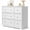 White-3 Big Drawers & 3 Small Drawers, variant on Ktaxon 3 Drawers Dresser Chests for Bedroom, Wood Chset of Drawers,Dressers Organizer for Bedroom, Living Room,Hallway, White