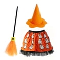 thumbnail image 2 of Mifsaly 3 Pack Kids Girls Halloween Witch Costume Sets Tutu Skirt, Magic Brooms and Witch Hat for 4-10 Years, 2 of 5
