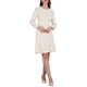 thumbnail image 1 of Vestido de tweed A-Line para mujer INSPIRE CHIC, de manga larga, vintage, con vuelo, 2XL, beige, 1 of 4