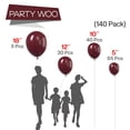 thumbnail image 2 of Globos PartyWoo Burgundy, 140 unidades, color rojo vino, diferentes tamaños, 2 of 6