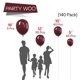 thumbnail image 2 of Globos PartyWoo Burgundy, 140 unidades, color rojo vino, diferentes tamaños, 2 of 6