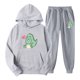 thumbnail image 1 of Puntoco Jersey casual unisex con capucha traje deportivo estampado pantalones de manga larga chándal de dos piezas liquidación Puntoco Puntoco-737, 1 of 4