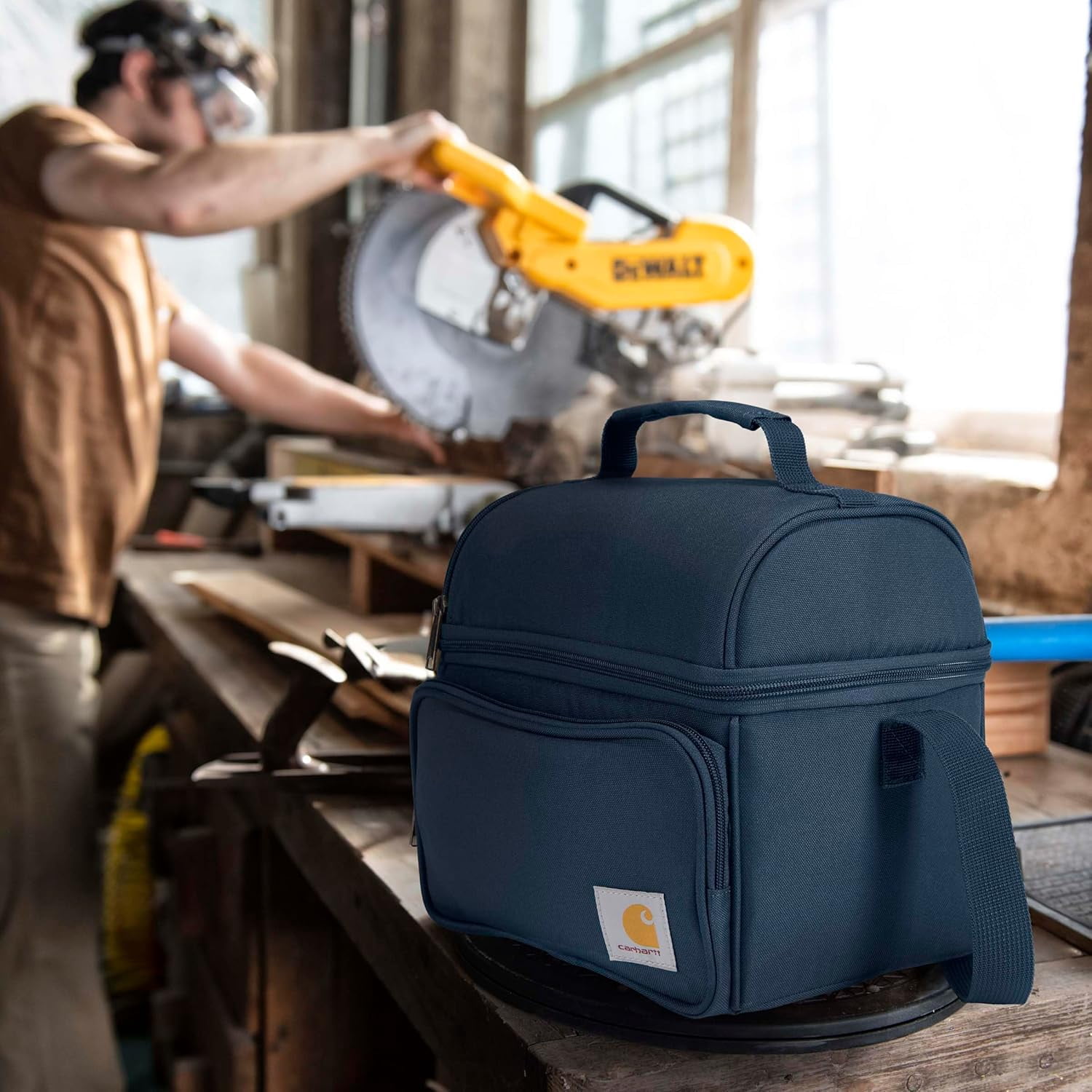 Camping cooler, construction site lunch box, soft shell cooler, suitable for construction sites, work and daily use cooler