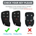thumbnail image 2 of Key Fob Cover for Chevy GMC with Keychain, Silverado Sierra Tahoe Suburban Equinox Traverse Yukon Denali Terrain Buick Envision Premium Soft TPU Case (5 Buttons, 2 of 7