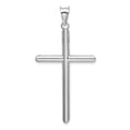 thumbnail image 3 of 14k White Gold Polished Hollow Cross Pendant Charm, 3 of 4