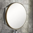 thumbnail image 3 of Round Metal Frame Medicine Cabinet in Brushed Gold, 3 of 3