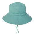 thumbnail image 1 of Summer Unisex Kids Solid Color Breathable Anti-UV Wide Brim Chin Strap Sun Hat, 1 of 10