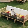 thumbnail image 7 of Xoenoiee Cardinal Daisy Pattern High Stretch Individual Seat Cushion Covers 3 Pack Thick Jacquard Sofa Slipcovers for 3 Couch Cushion Washable Couch Cover for Living Room Outdoor Patio, 7 of 7