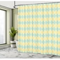 thumbnail image 4 of Ambesonne Ethnic Shower Curtain, Style Oval Shapes, 69"Wx70"L, Mint Green Yellow White, 4 of 4