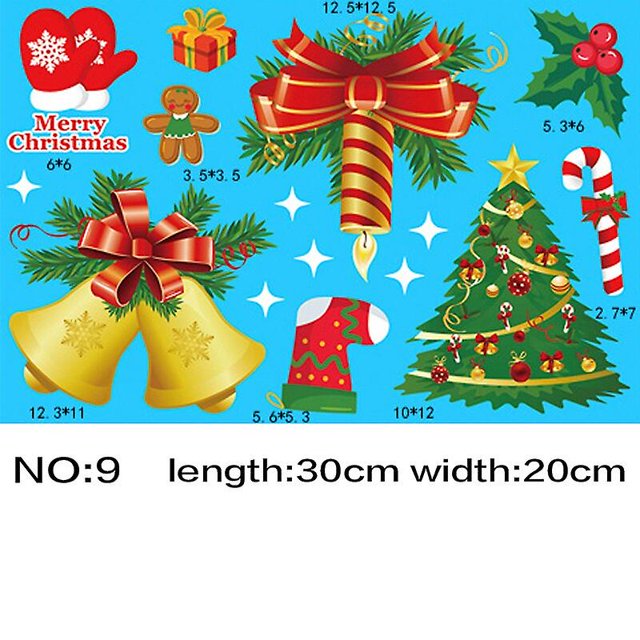 Feliz navidad santa elk película de navidad para el hogar decoración de navidad año nuevo santa claus elk vidrio pegatina ventana hogar