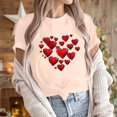 thumbnail image 6 of VKOYWKM Women's Heart Shirts Valentine T-Shirts Cute Love Heart Graphic Tees Short Sleeve Loose Fit Spring T-Shirt Holiday Tops Romantic Crew Neck Valentine's Day Tshirts, 6 of 7