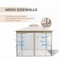 thumbnail image 4 of Saint Birch Double-Vented Roof Modern Metal Patio Gazebo in Khaki Beige, 4 of 7