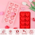 thumbnail image 5 of Heart Shaped Ice Trays Heart Ice Mold Heart Ice 10 Cavity Heart Shaped Silicone for Ice Candy Soap Red Ice Trays for Drinkings, Pink Silica Gel, 5 of 8